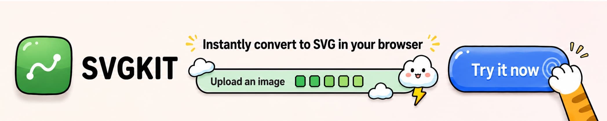 SVGKIT banner: convert images directly in your browser.