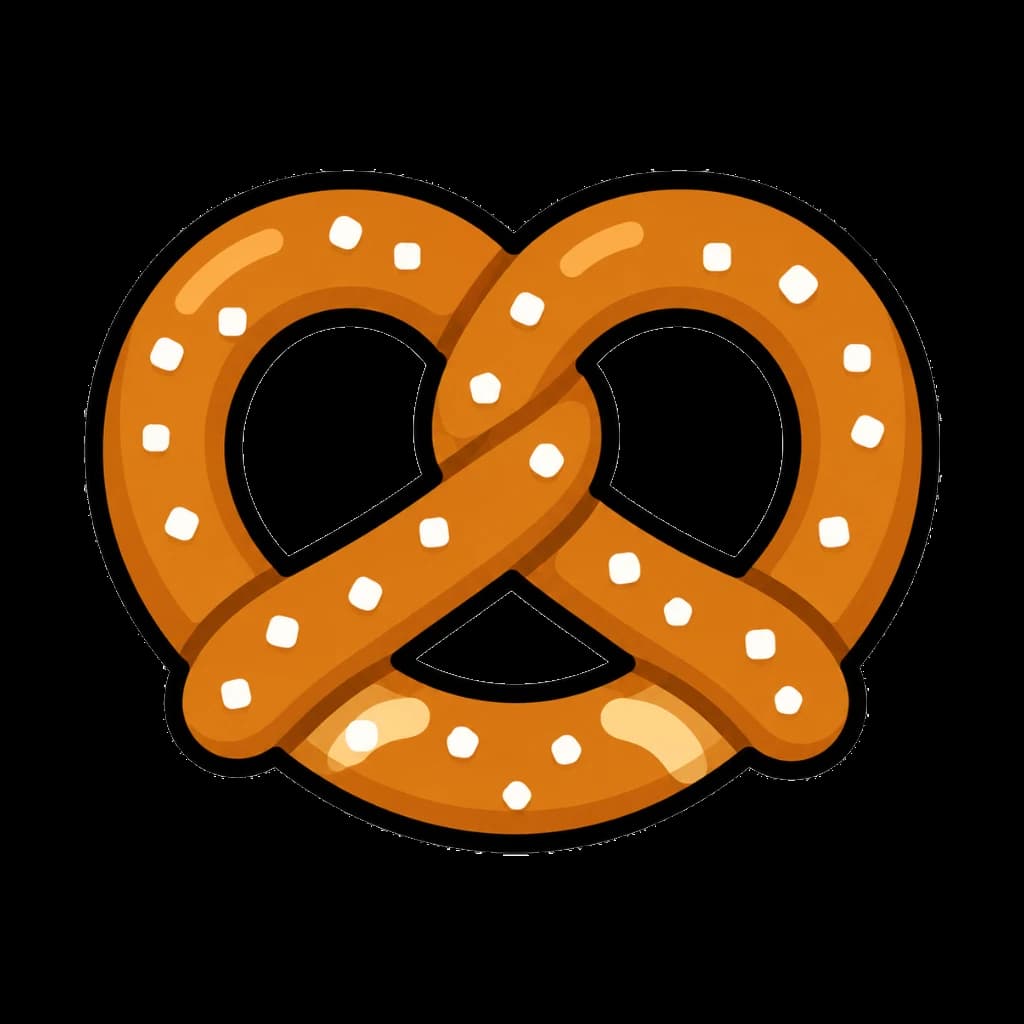 Pretzel transparent sticker sample